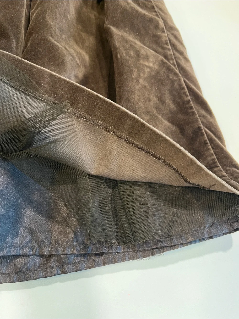 Vintage GAP - 4T, Brown Velvet Dress with Leopard Accent, formal